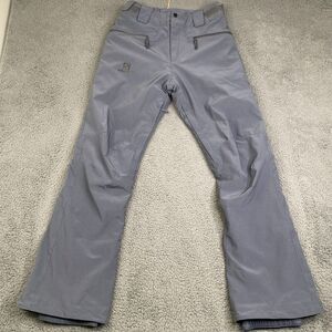 Salomon Snow Pants Mens Small Gray Advanced Skin Dry Snowboard SEE